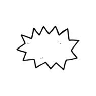 line drawing cartoon explosion symbol