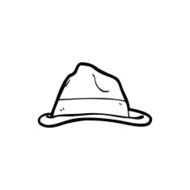 line drawing cartoon hat
