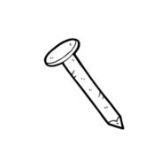 line drawing cartoon nail