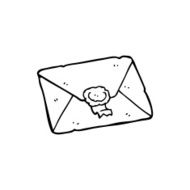 line drawing cartoon letter N3