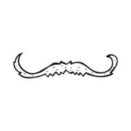 line drawing cartoon mustache