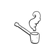 line drawing cartoon pipe smoking