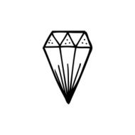 line drawing cartoon diamond symbol