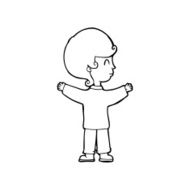 line drawing cartoon woman N2