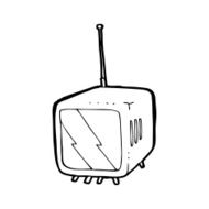 line drawing cartoon television N2