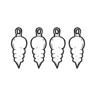 line drawing cartoon christmas decoration