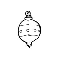 line drawing cartoon christmas decoration N2