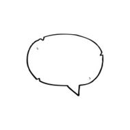 line drawing cartoon speech balloon