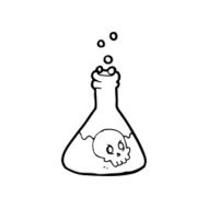 line drawing cartoon spooky potion