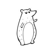 line drawing cartoon bear N3