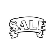 line drawing cartoon sale symbol