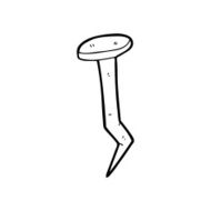 line drawing cartoon nail N2