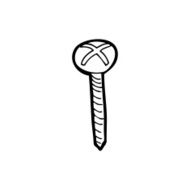 line drawing cartoon screw N2