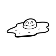 line drawing cartoon fried egg N2