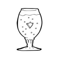 line drawing cartoon beer