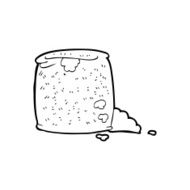 line drawing cartoon flour