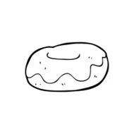 line drawing cartoon donut N3