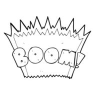 line drawing cartoon comic book explosion N3