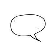 line drawing cartoon speech bubble N3