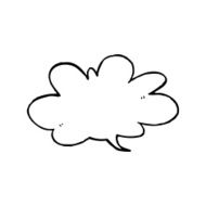 line drawing cartoon speech bubble N4