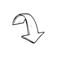 line drawing cartoon pointing arrows N2