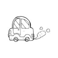 line drawing cartoon car
