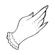 line drawing cartoon tattoo hand symbol