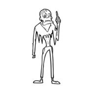 line drawing cartoon zombie N2