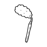 line drawing cartoon burnt match N2