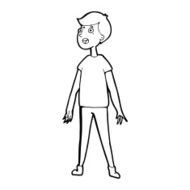 line drawing cartoon stressed man N2