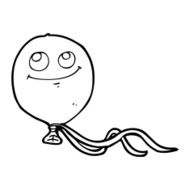 line drawing cartoon balloon