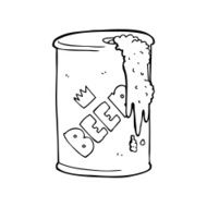 line drawing cartoon beer can N7