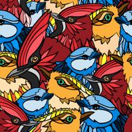 Vector Bird Seamless Pattern