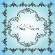 Vector Floral Frame Set