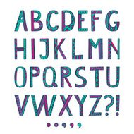 Fantasy hand drawn colorful font