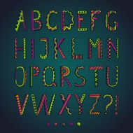 Fantasy hand drawn colorful font N2