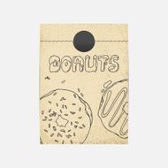 Kraft paper takeaway bag mockup in vector Sketched illustration with