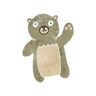 cartoon waving bear