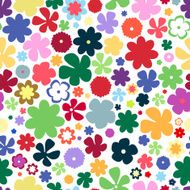 Simple beauty flower seamless pattern Multicolor vector illustration good for