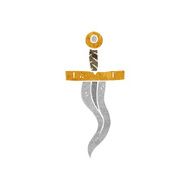 cartoon dagger tattoo