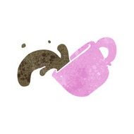 cartoon spilled coffee