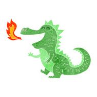 cartoon fire breathing dragon