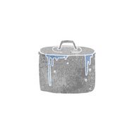 cartoon bubbling pan