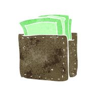 cartoon wallet full of cash
