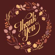 Autumn Wedding Floral Frame Collection Sign thank you