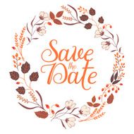 Autumn Wedding Floral Frame Collection Sign Save the Date