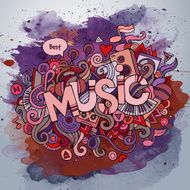 Music hand lettering and doodles elements N2