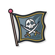 pirate flag doodle