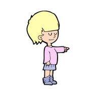 Cartoon Girl Pointing N2