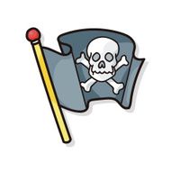 pirate flag doodle N2